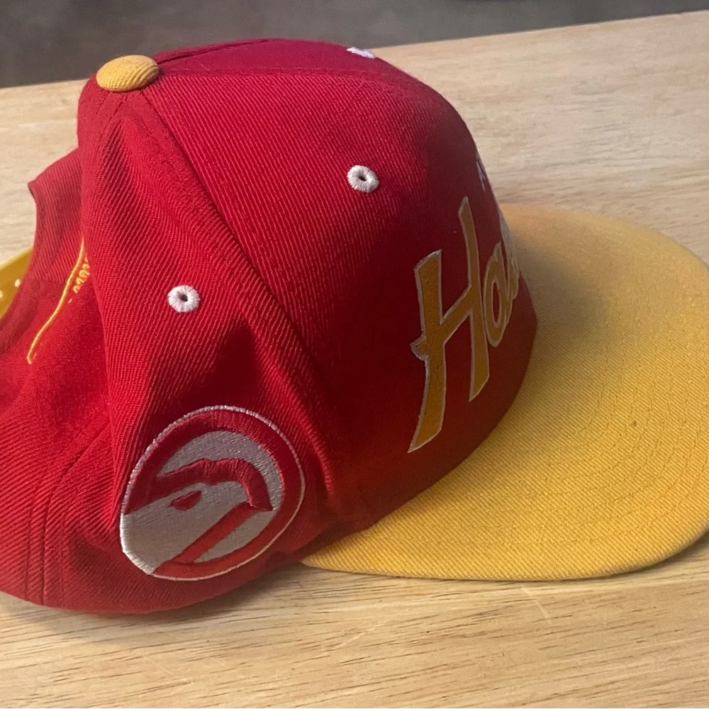 Atlanta Hawks Red and Yellow Cap
